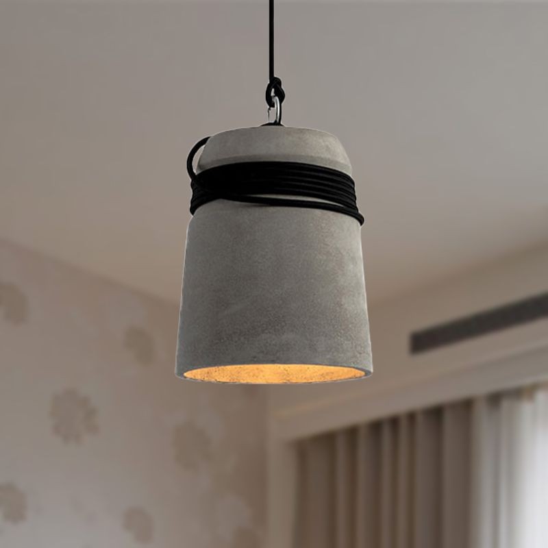 Nordic Cement Hemp Rope Pendant Lamp G74