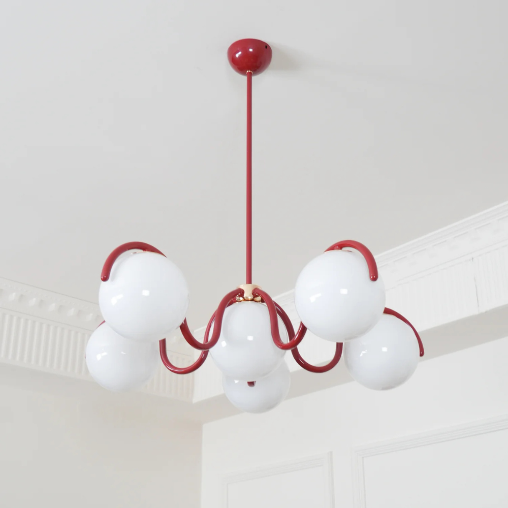 Sculptural Linear Chandelier with Elegant Flowing Silhouette S223