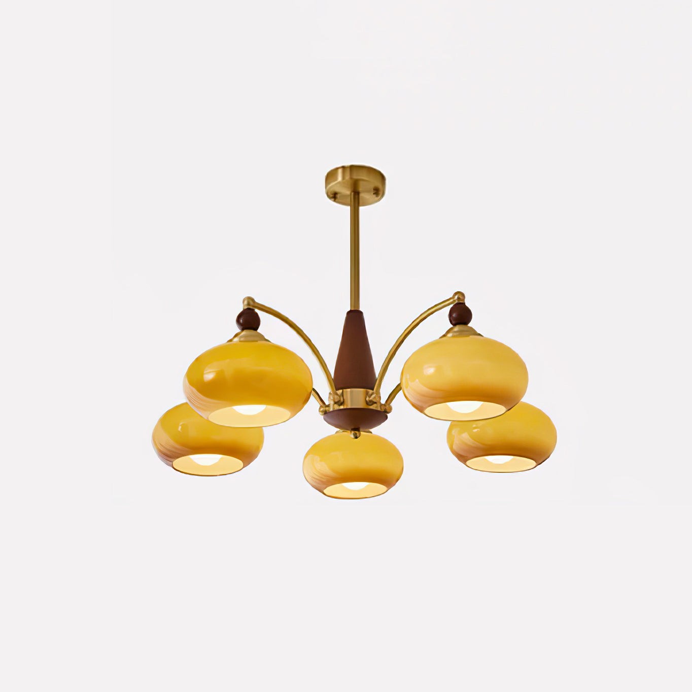Vintage Multihead Persimmon Chandelier M325