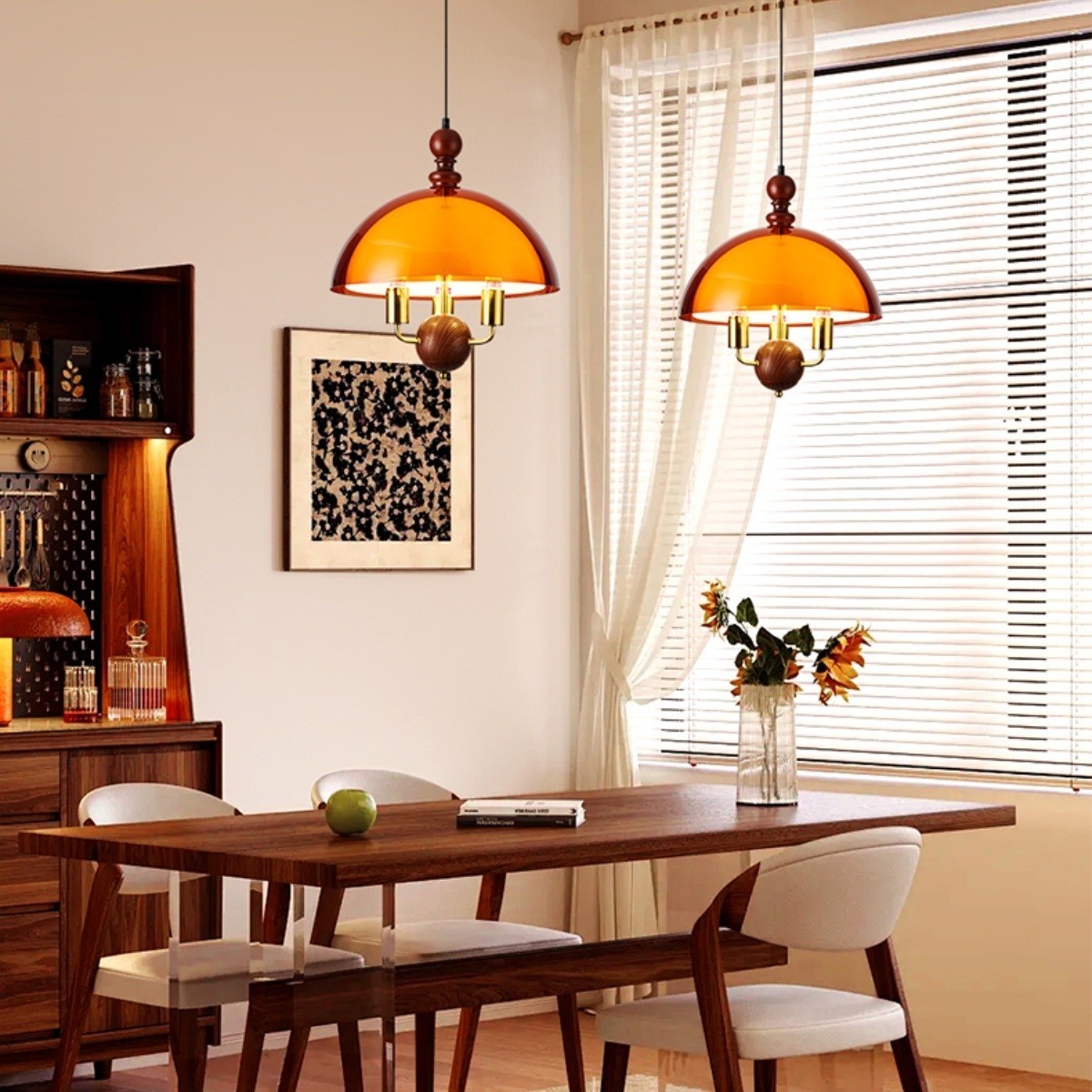 French Medieval Style Sunset Afterglow Acrylic Pendant Light S254