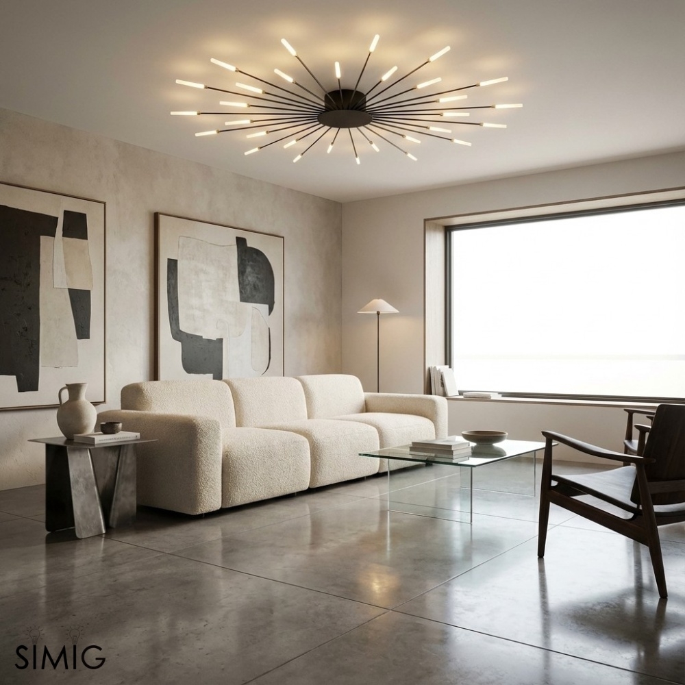 Sputnik Led Fireworks Flush Mount Ceiling Light S40