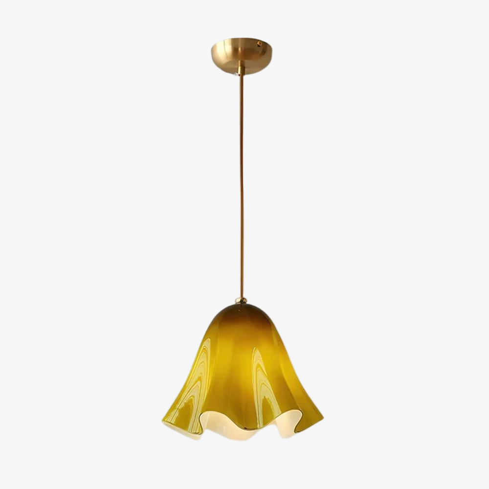 Bellina Wavy Edge Glass Pendant - French Style Light for Kitchen T279