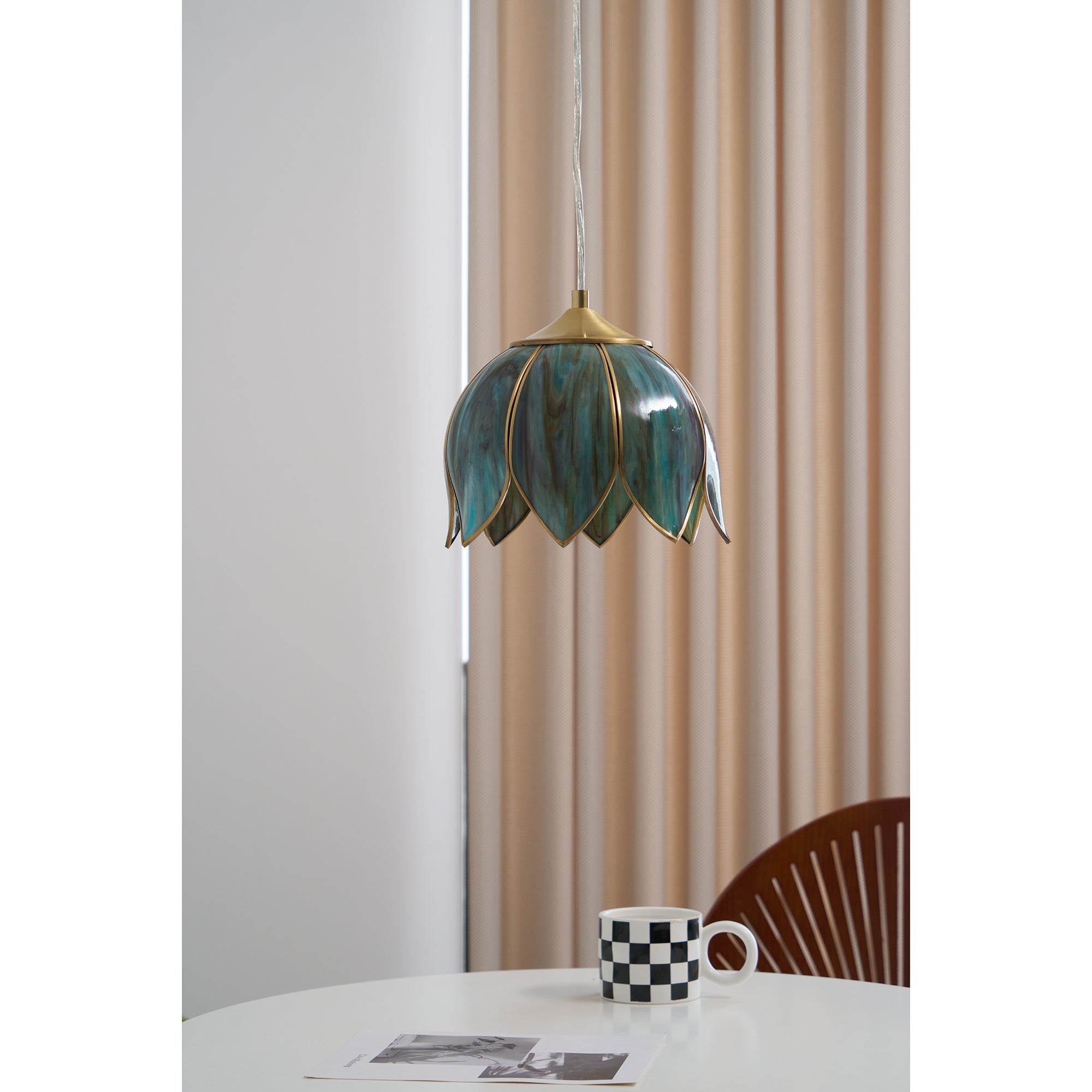 Retro Lotus Pendant Lamp T1806