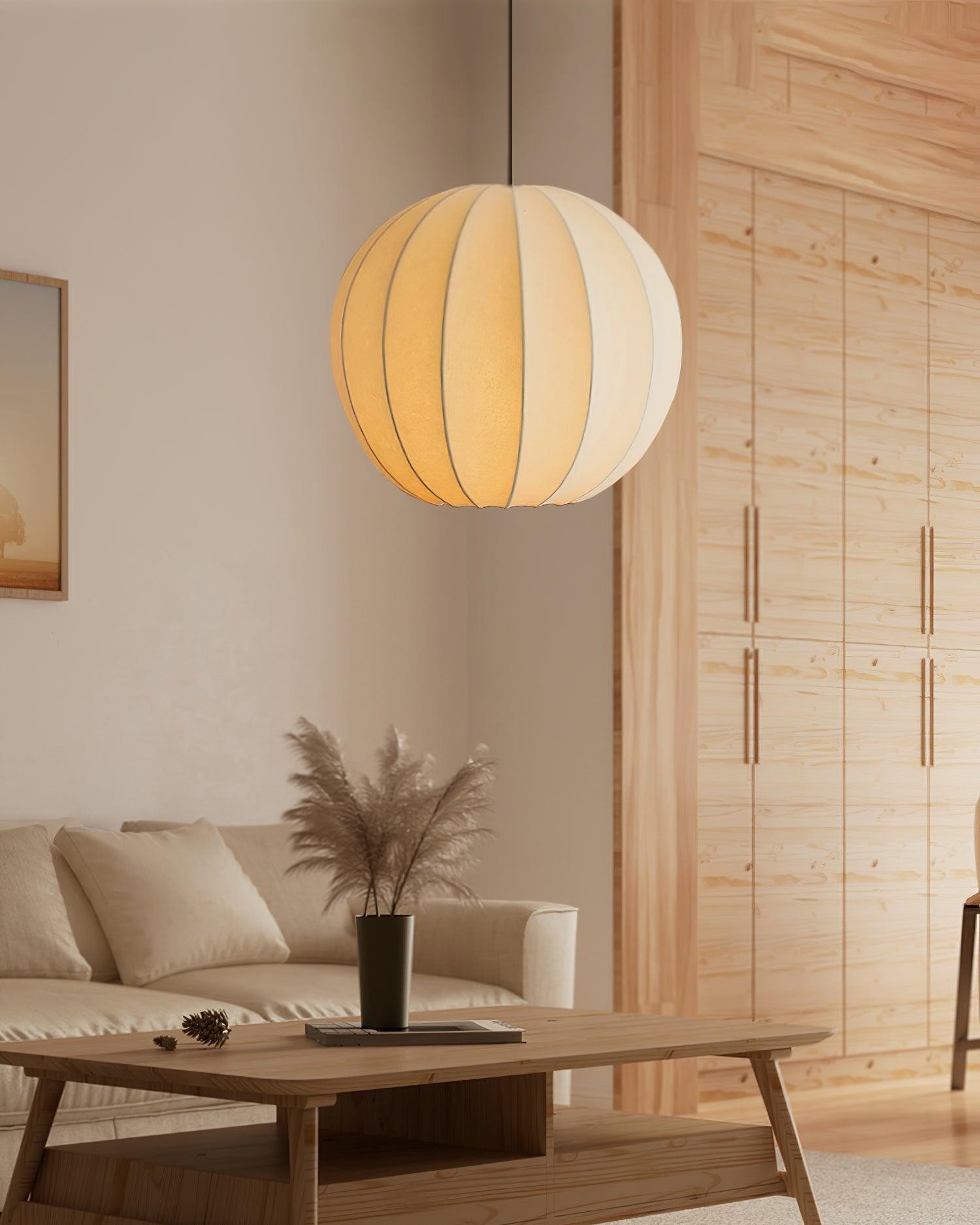 Creative Japanese Minimalist Silk Pendant Lamp For Restaurant M357