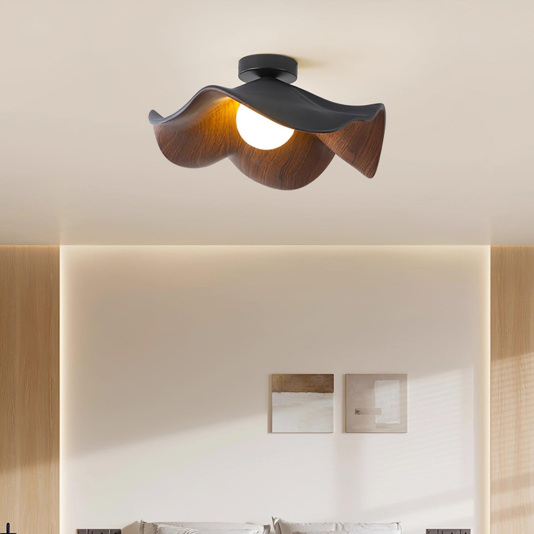 New Modern Simple Walnut Grain Ceiling Light M71