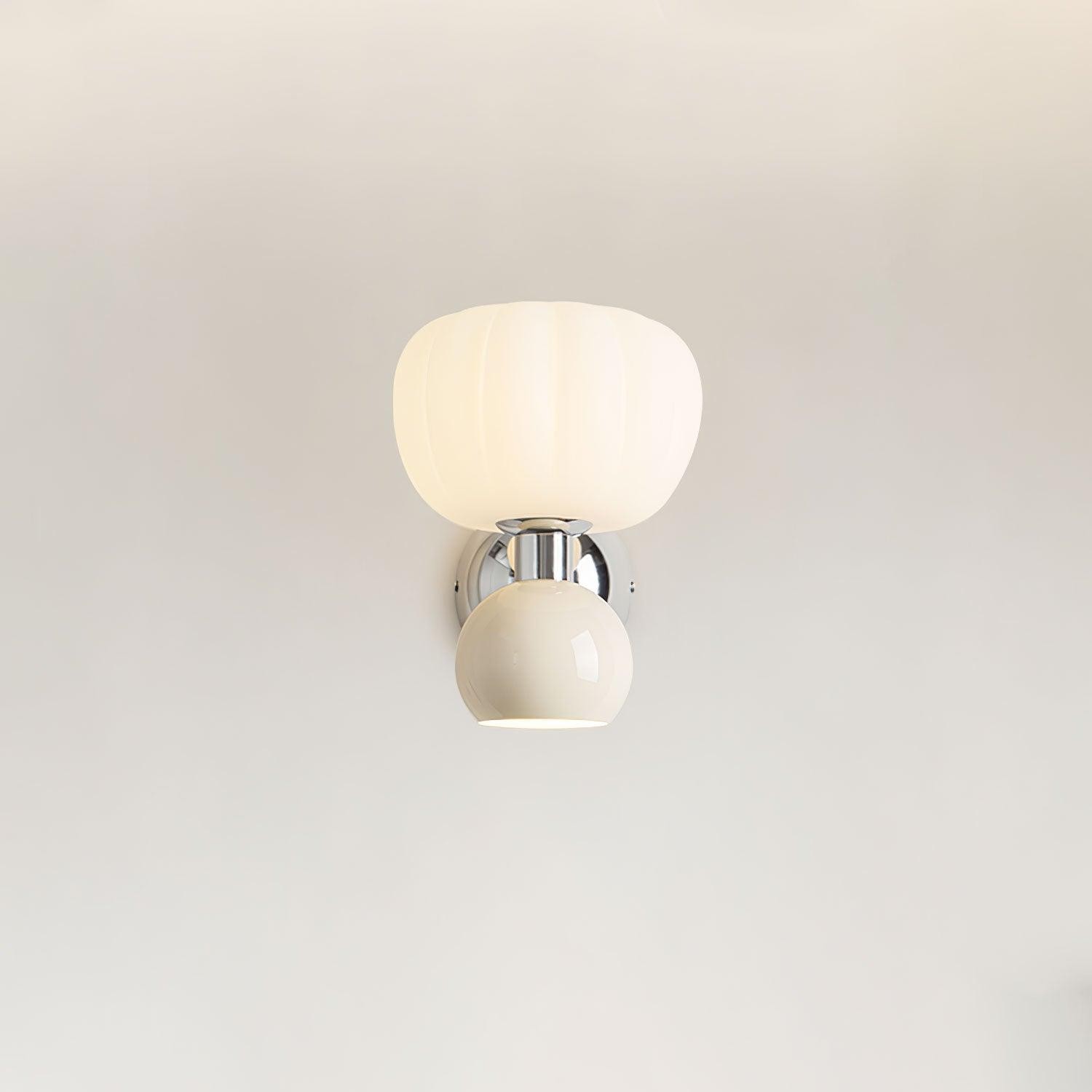 Cream Style Bedroom Bedside Pumpkin Wall Sconce M437