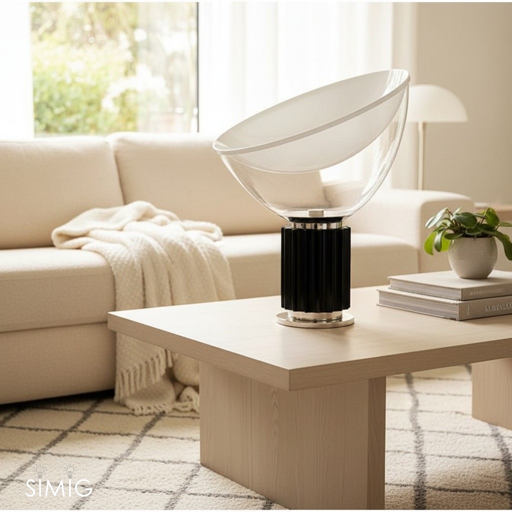 Bowlum Table Lamp - Designer Glass Table Lamp for Bedroom