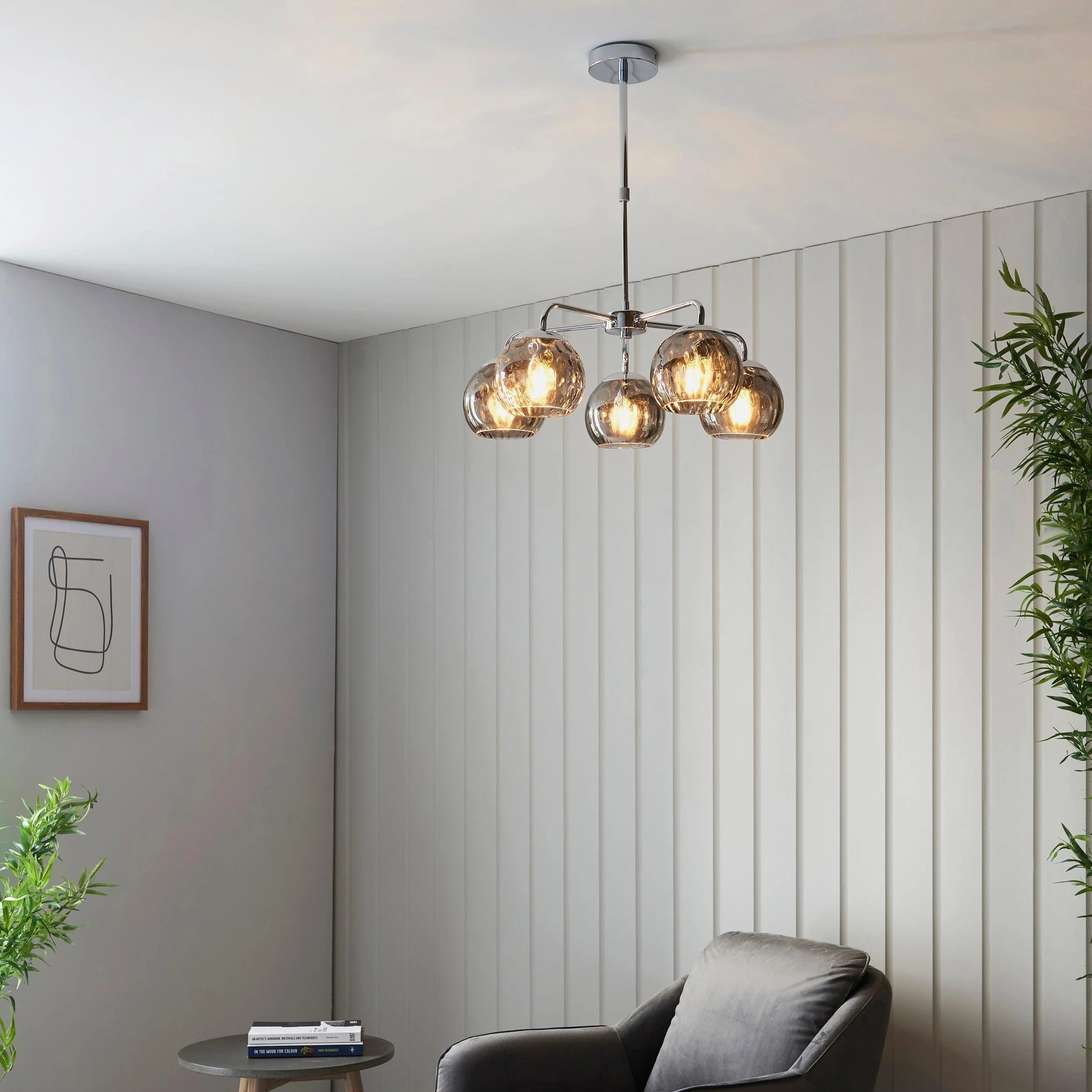 Tracian Glass Mid-Century Modern Globe Pendant Light for Dining Room T845