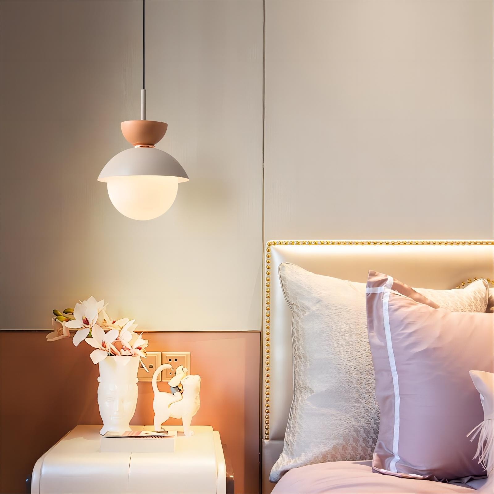 Scandinavian Macaroon Pendant Light with Aluminum for Bedroom