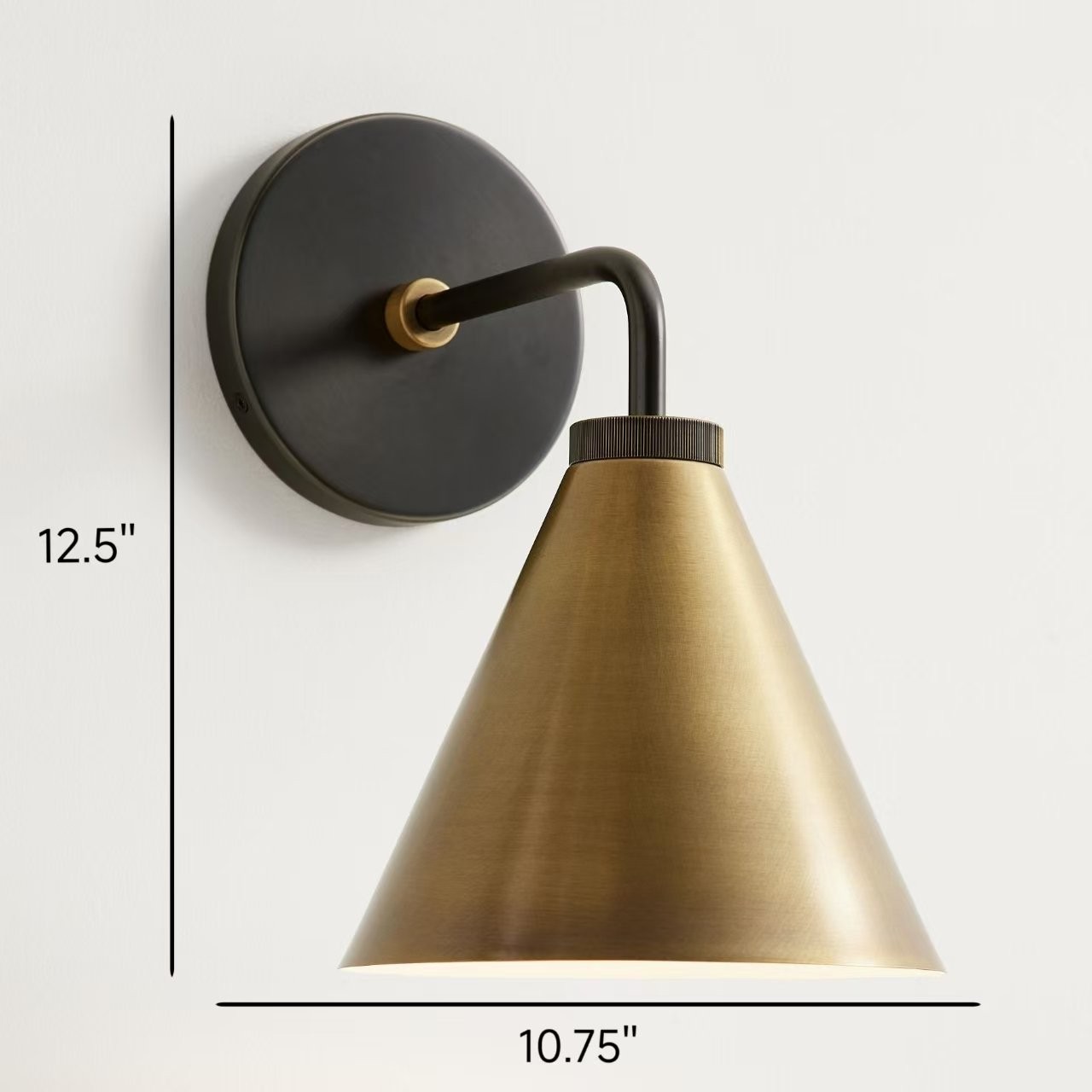 Retro Metal Cone Tapered Sconce Light G34