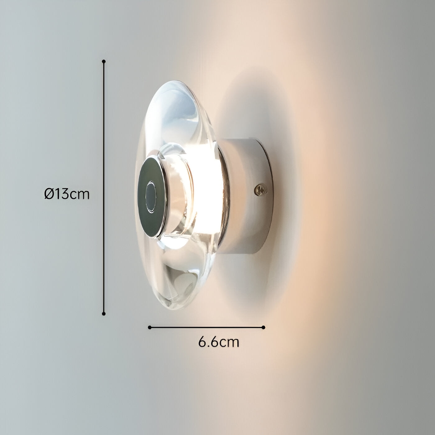 Italian Crystal Minimalist Clementine Wall Light T2182