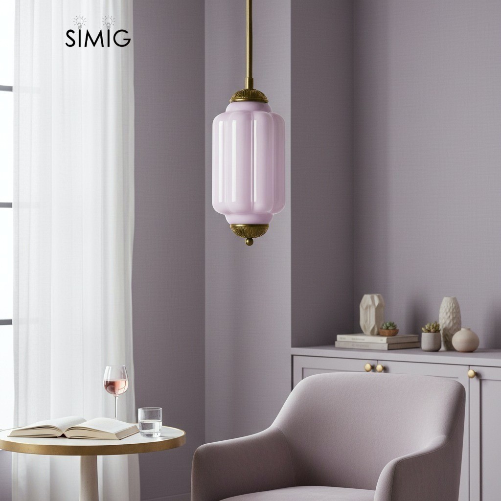 Eloise Vintage Glass Pendant Light - Elegant Pendant Lamp for Living Room G23