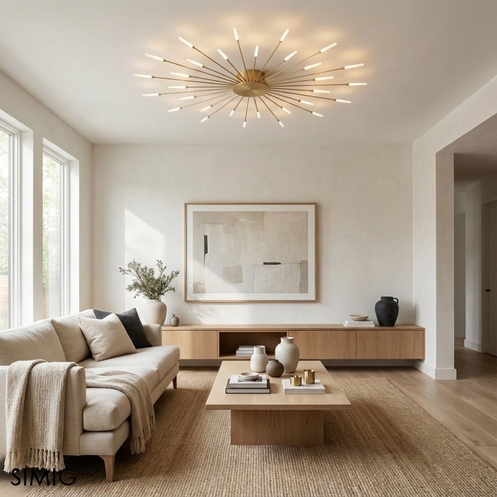 Sputnik Led Fireworks Flush Mount Ceiling Light S40