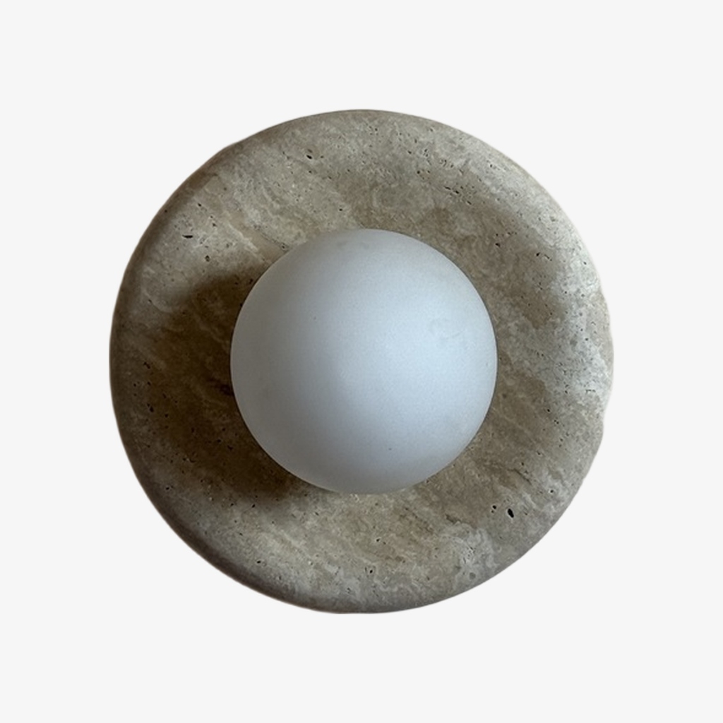 Oria Organic Stone Wall Sconce - Minimalist Lighting for Interiors T1198
