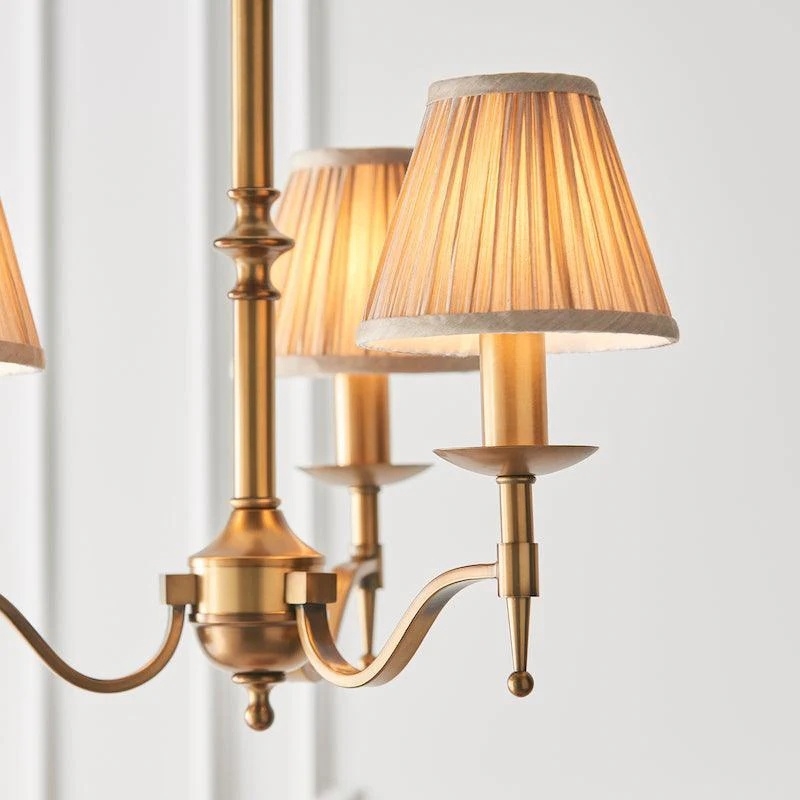 Tela Timeless Classic Elegant Multi Arm Stanford Chandelier - Metal Fabric Lighting for Living Room T820