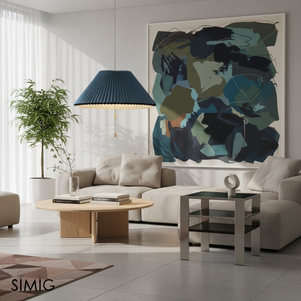 Méduse Pendant Light - Light Blue Papery Design for Modern Interiors