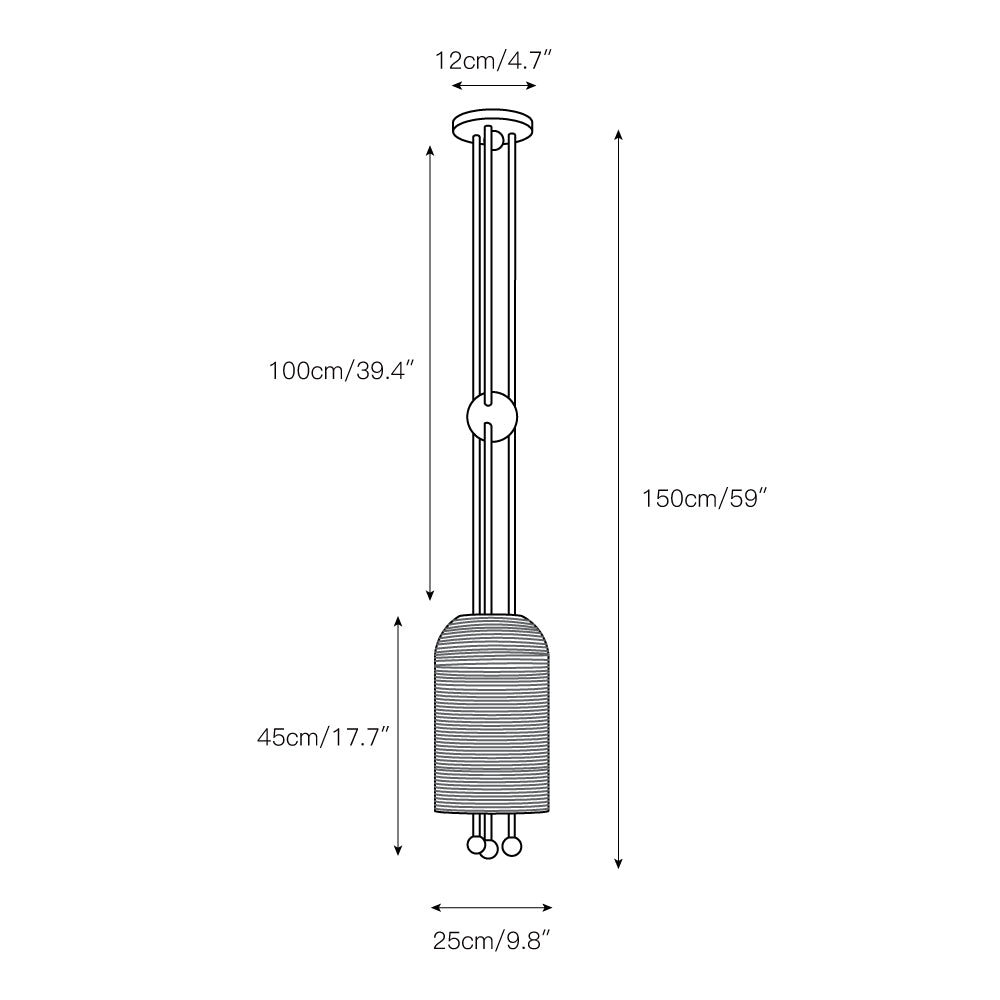 Lantern Glass Pendant Lamp T1703