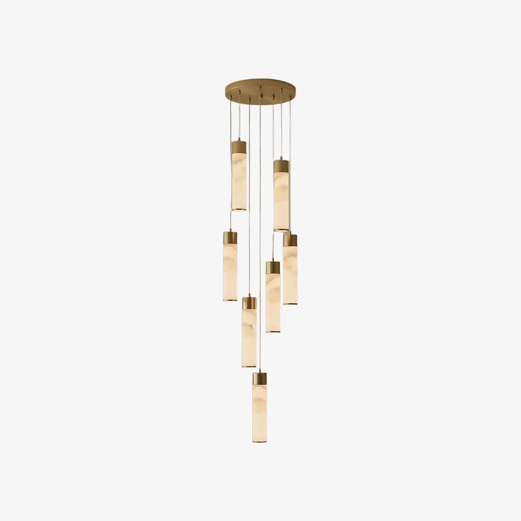 Solaryx Minimal Cylindrical Silhouette Pendant Light - Modern Style Lamp for Kitchen or Dining Room T1135