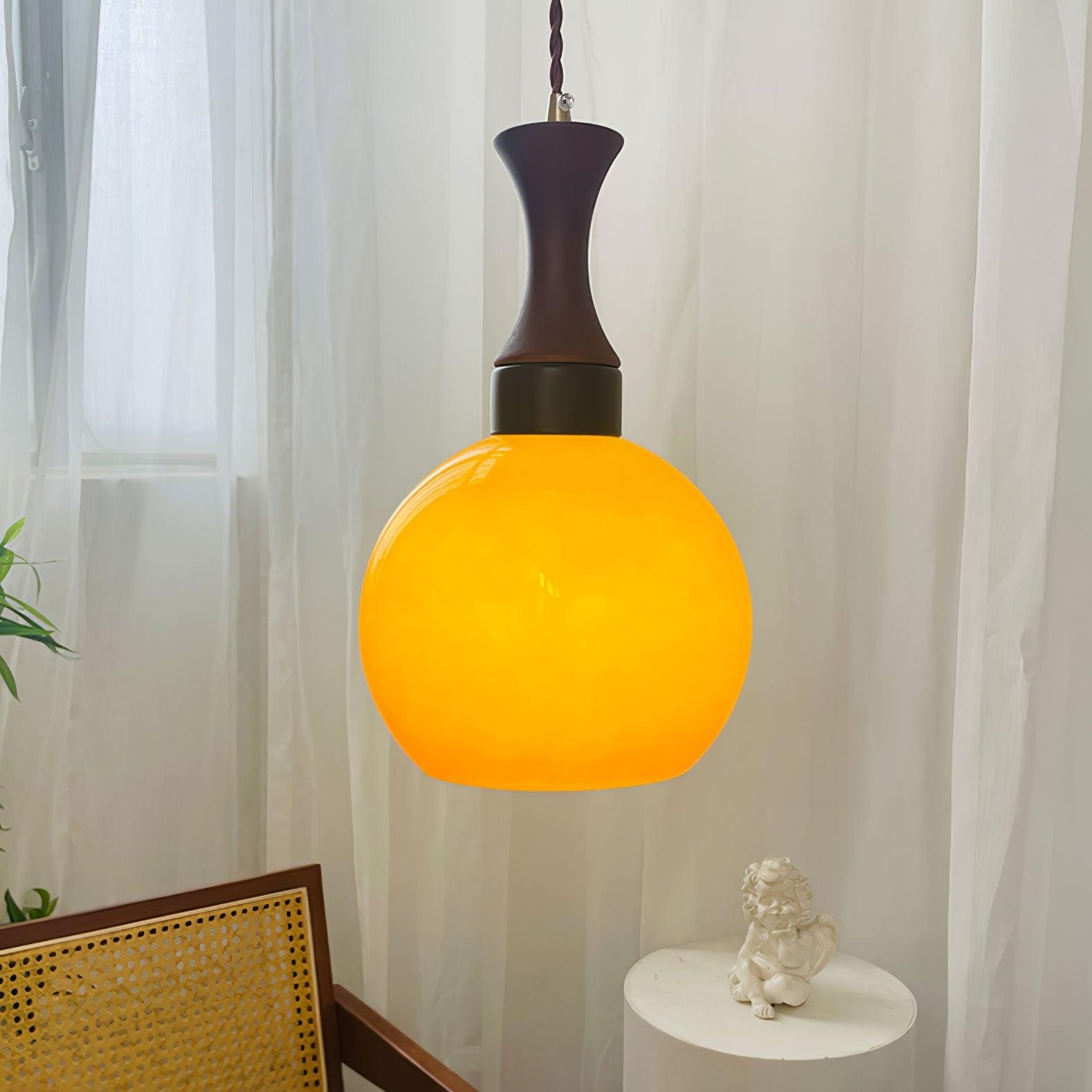 Spherical Orange Practical Luxury Pendant Lamp M523