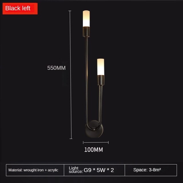 Modern Copper U-Shape Luster LED Wall Lamp M39
