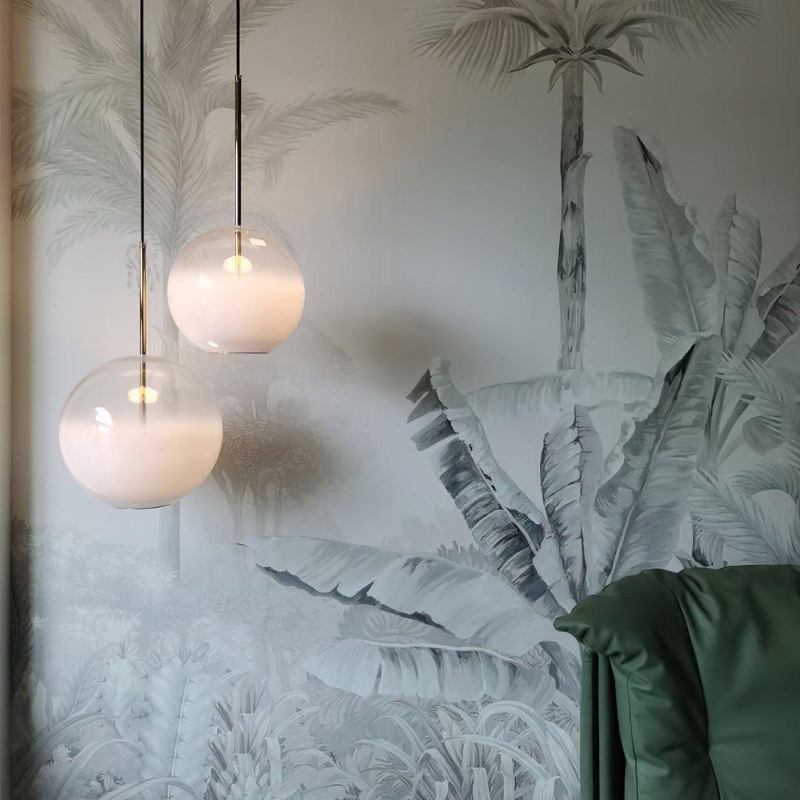 Simple Sphere Drop Gradient Glass Pendant Light M403