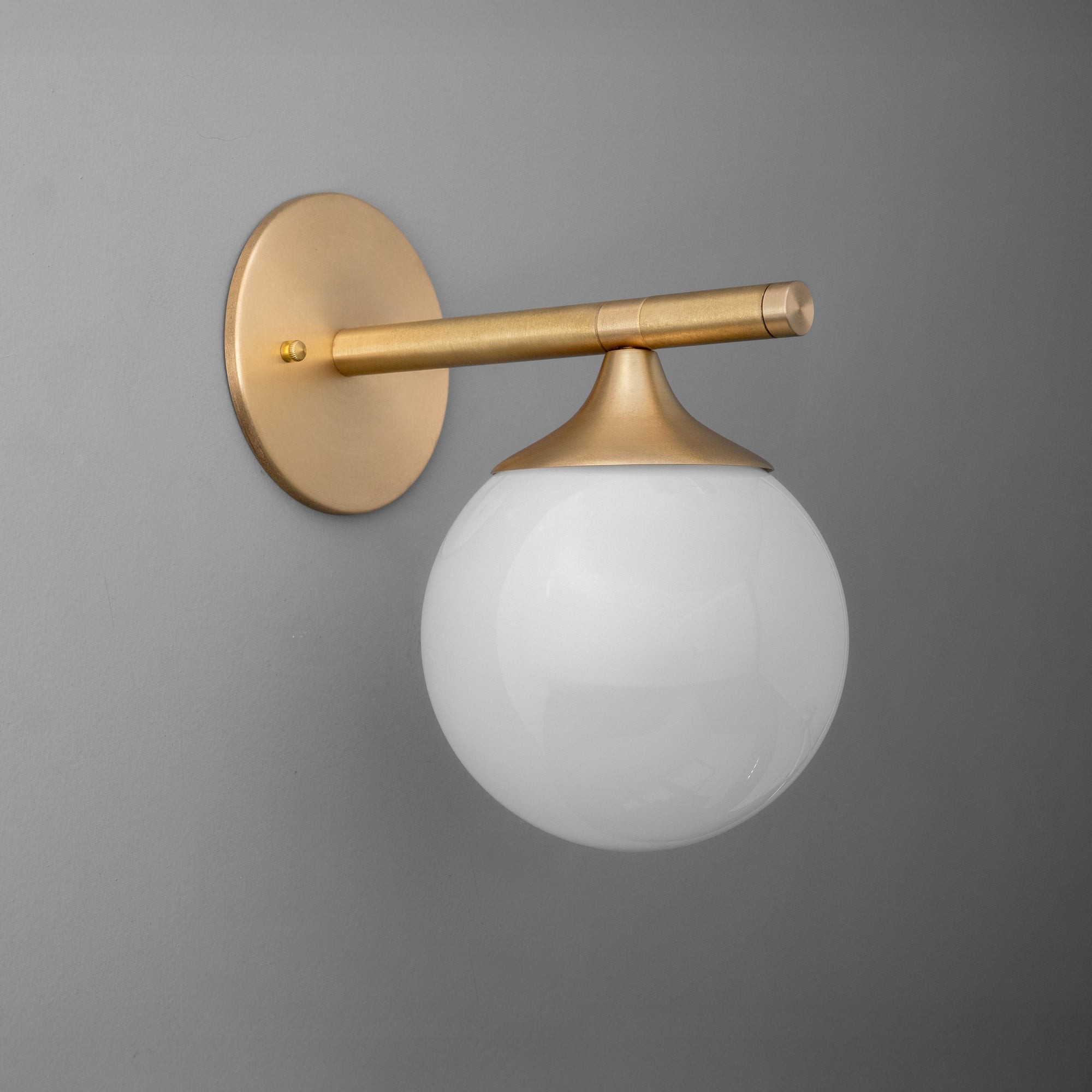 Glorica Glass Wall Sconce - Frosted Globe Light T397