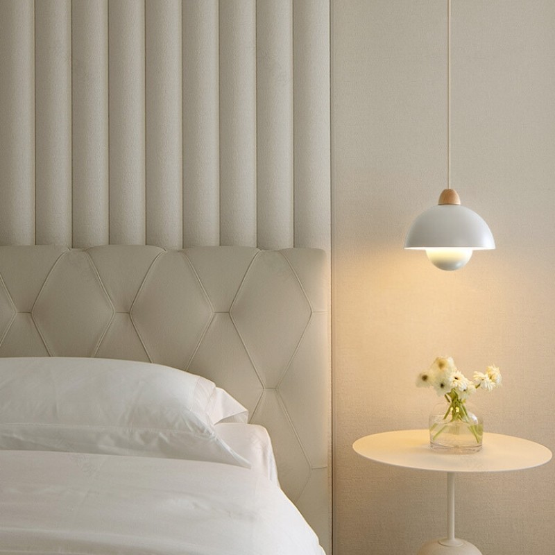 Macaron Flower Wooden & Metal Pendant Light S182
