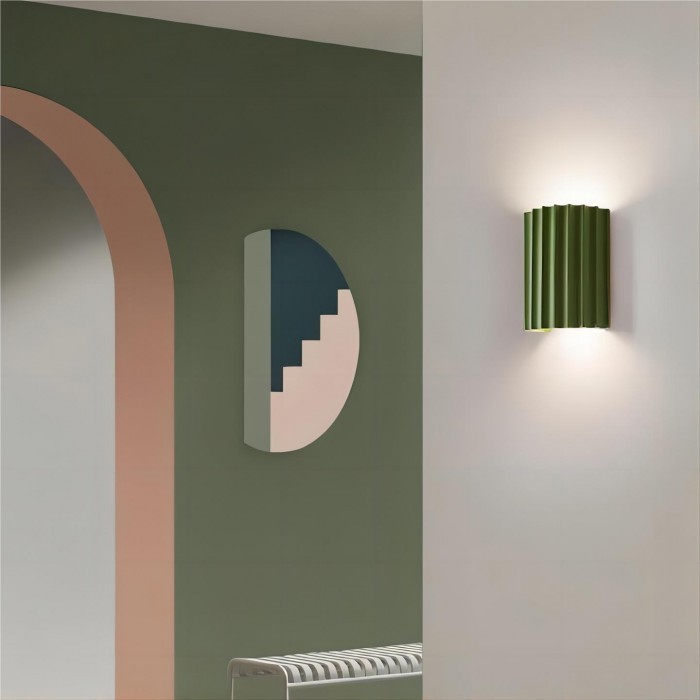 Ribbed Resin Design - Minimalist Wall Light for Modern Interior Spaces S104