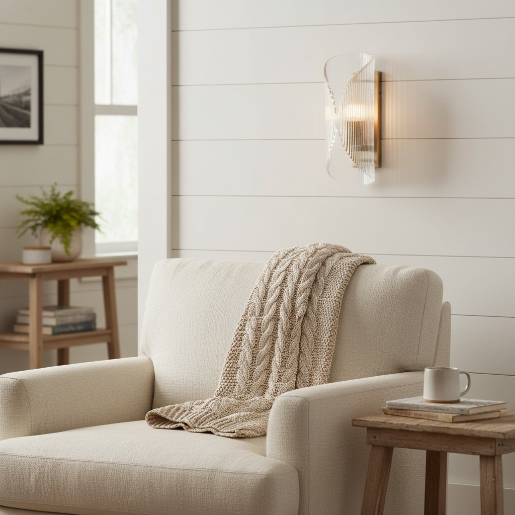 Velora Cylinder Glass Wall Light - Refined Brass Wall Sconce for Entryway or Bedside T736