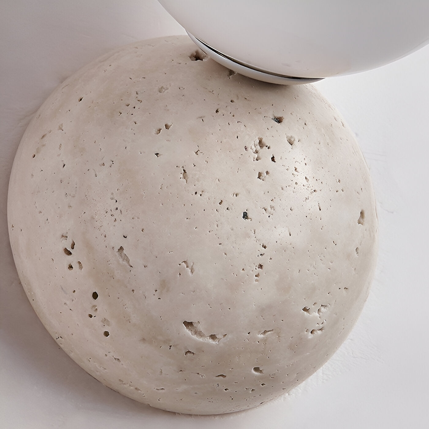 Travertine Round Glass Wall Fixture T2163