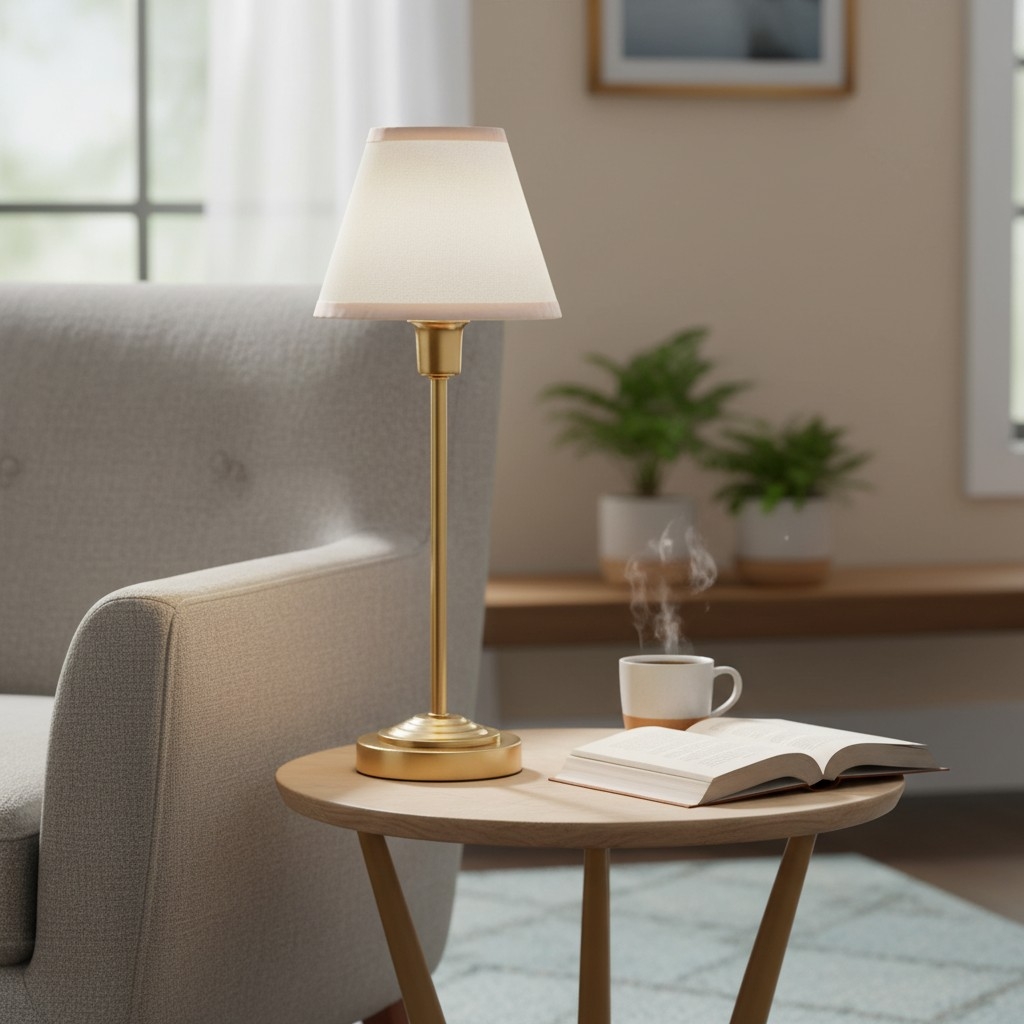 Bronzuno Textured Fabric Desk Lamp - Modern Metal Base Lighting for Offices or Lounges T927
