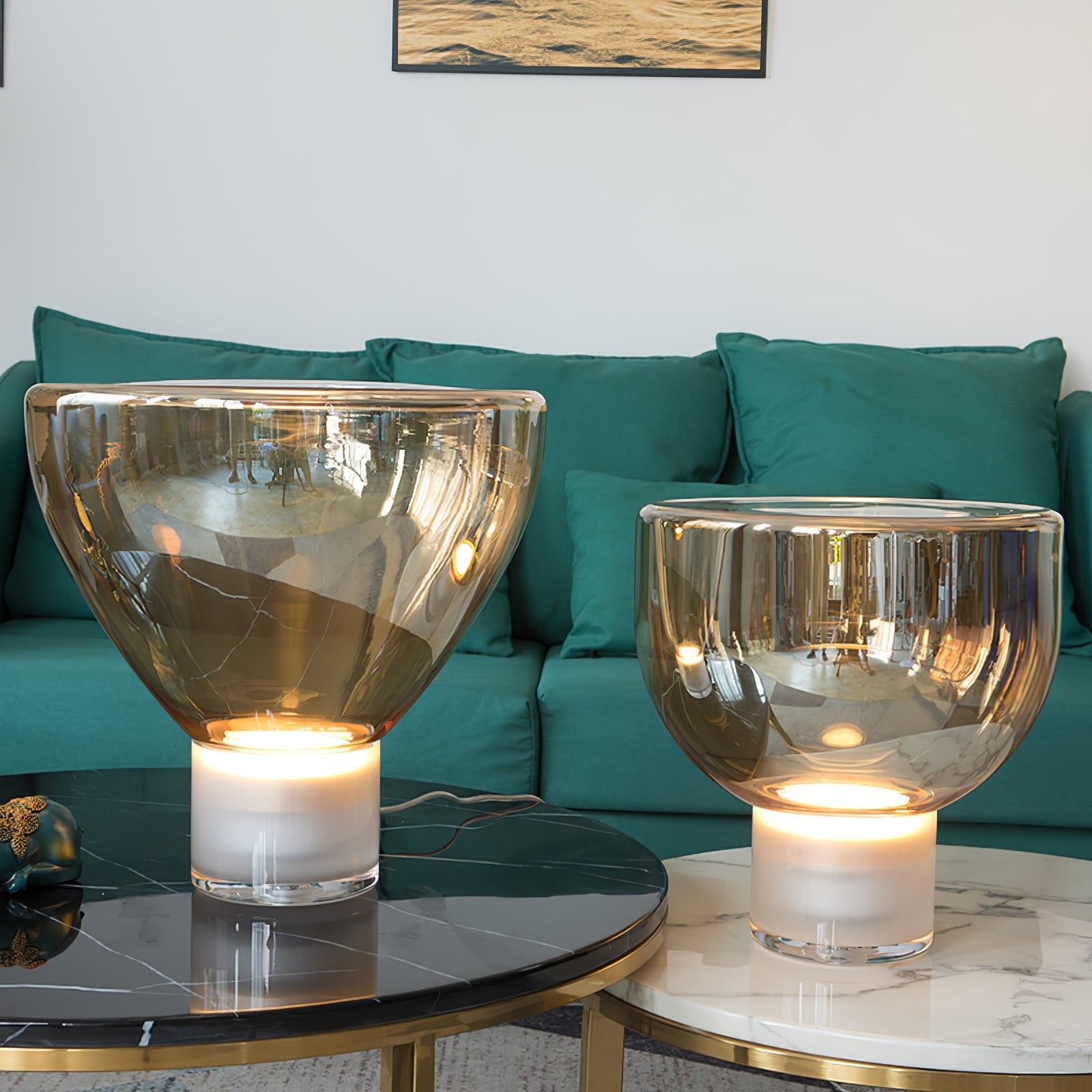 Nordic Simple Modern Luxury Glass Table Lamp For Study Room M394