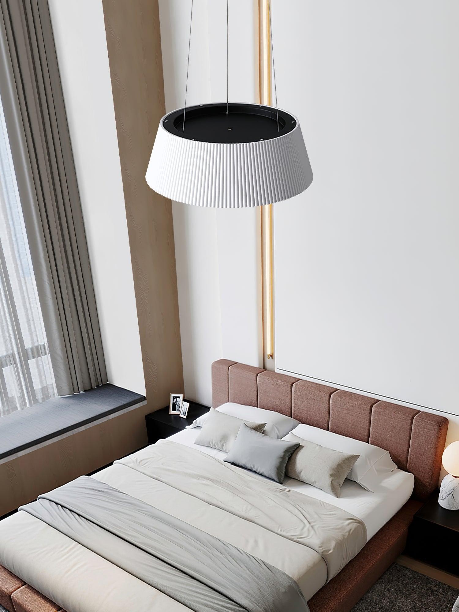Minimalist Corrugated Lampshade Bedroom Pendant Lamp M287