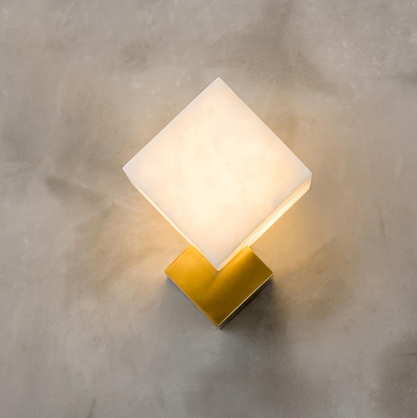 Block Alabaster Wall Sconce T1611