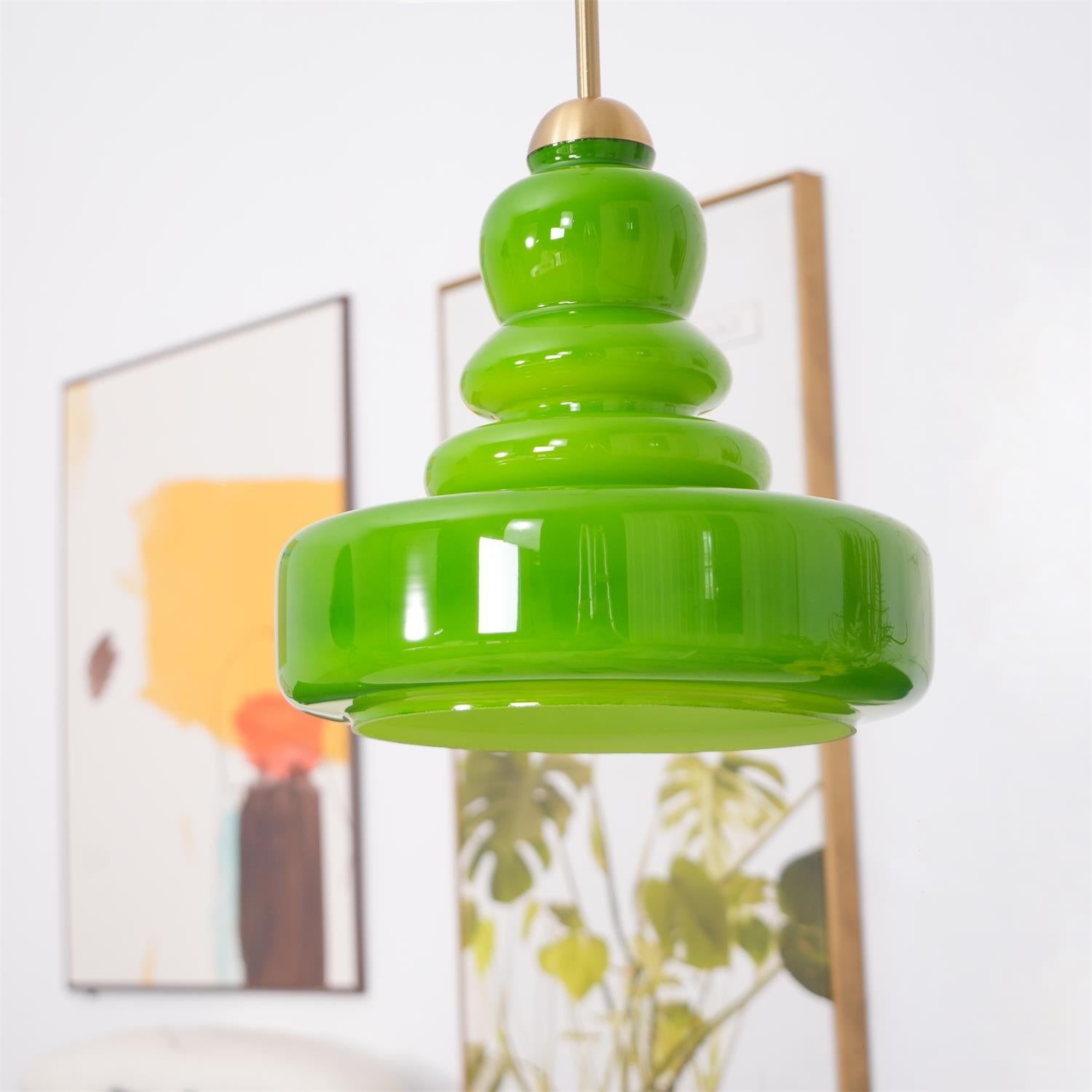 Mid Century Modern Gourd Glass Pendant Light M113