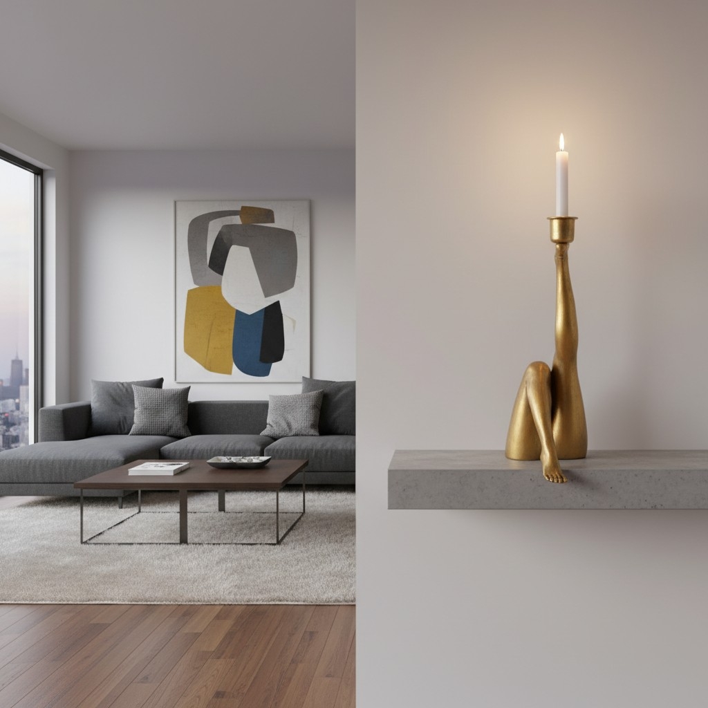 Kickra Abstract Leg-Base Candle Holder – Unique Home Accessory U22