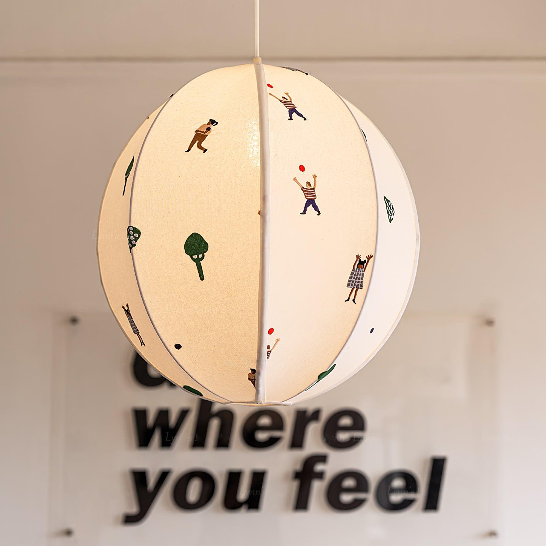 Park Embroidered Textile Pendant Lamp M337