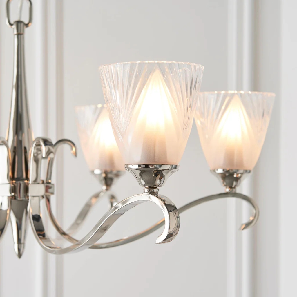 Lunetal Multi-Light Chandelier Crystal Accents Brass Finish - Modern Luxury for Dining Room and Living Room T928