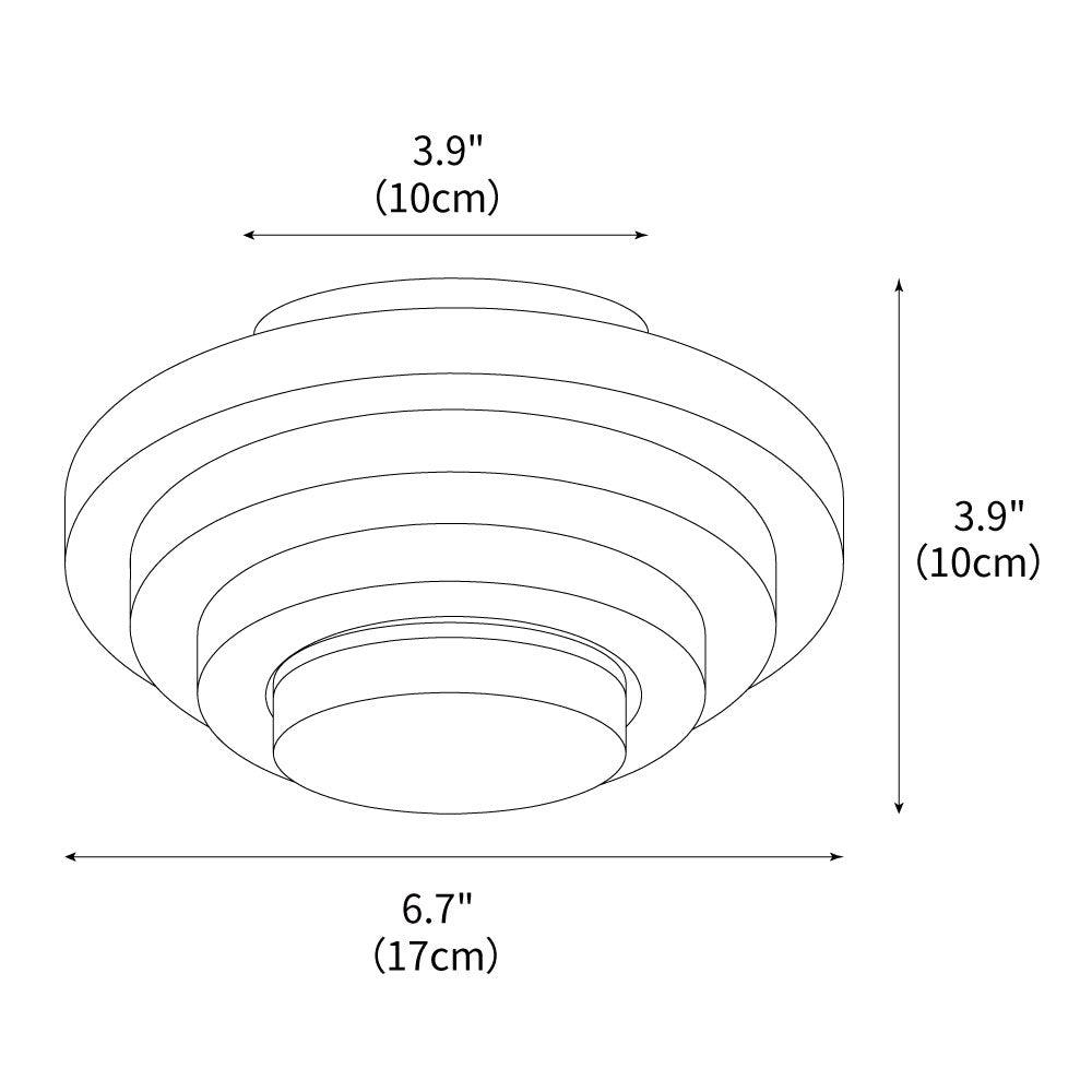 Aperture Travertine Ceiling Light T2119