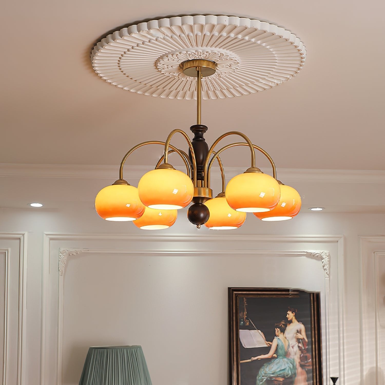 Retro Bauhaus Arch Chandelier M578