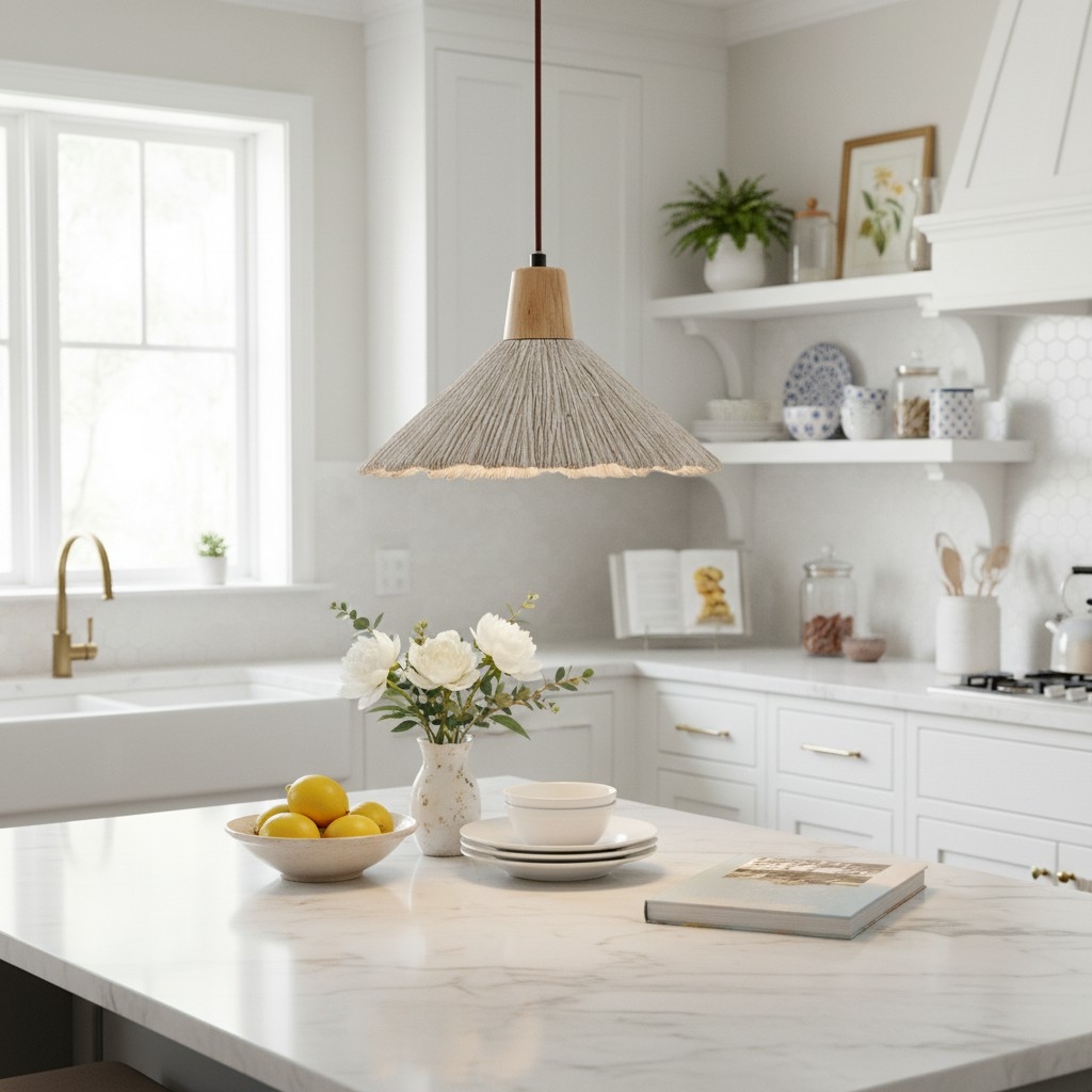 Solaraeon Pleated Pendant Lamp Modern Industrial Hanging Light for Dining and Living Spaces T1132