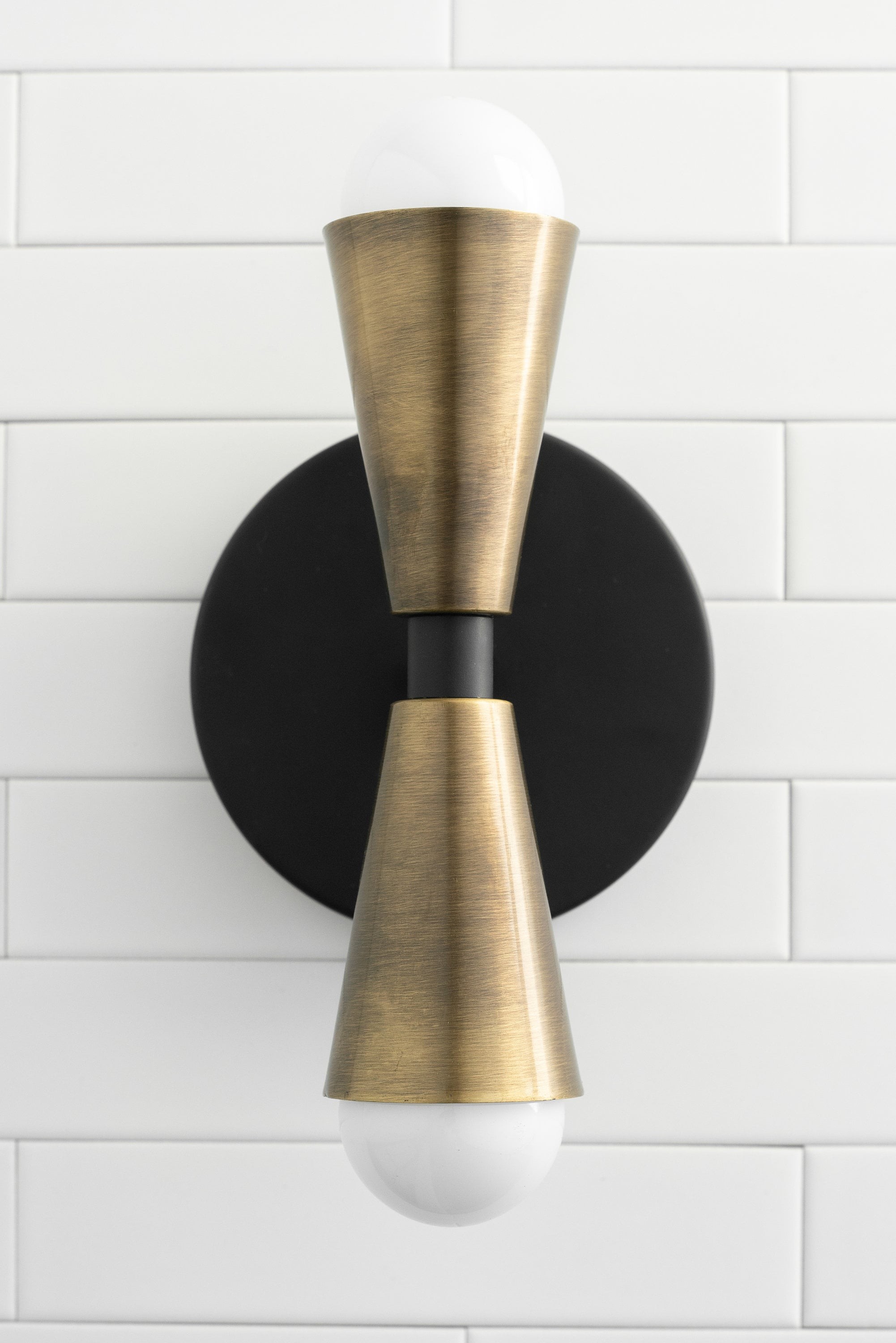 Pyralis  Cone Shade  Double Wall Light - Contemporary Living Room Glow T334