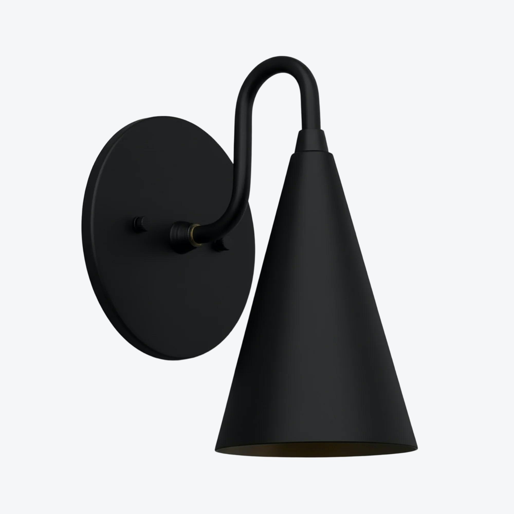 Curva Elegant Taper Shade Wall Sconce - Contemporary Accent for Living Room T780