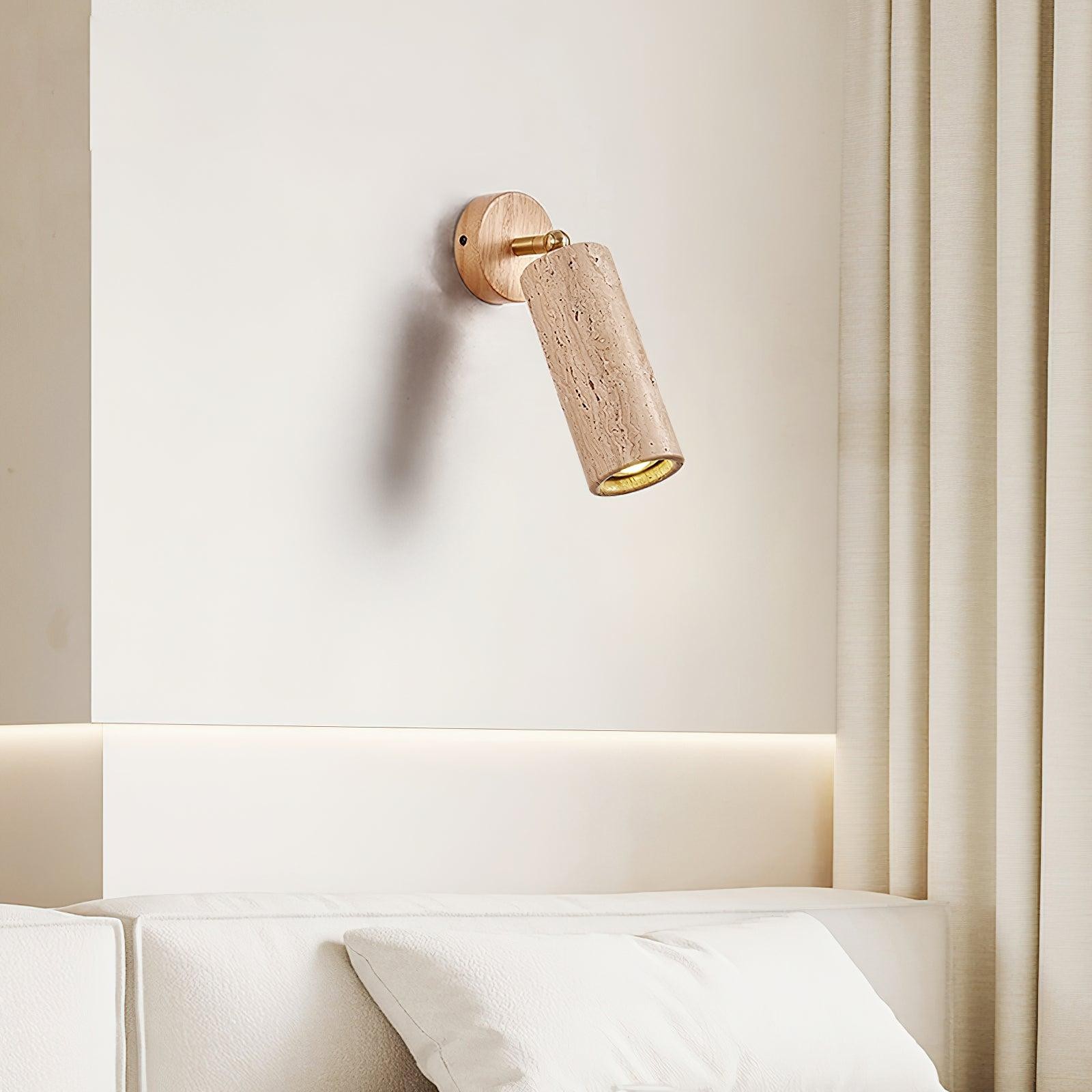 Travertine Walnut Spotlight Wall Lamp for Reading Work M40