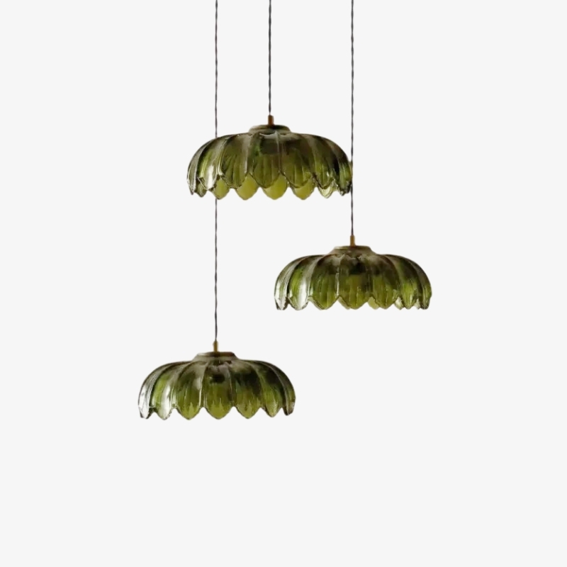 Aridia Palm Leaf Cluster Pendant Light Artistic Glass Pendant for Hallway Kitchen and Lounge T1150