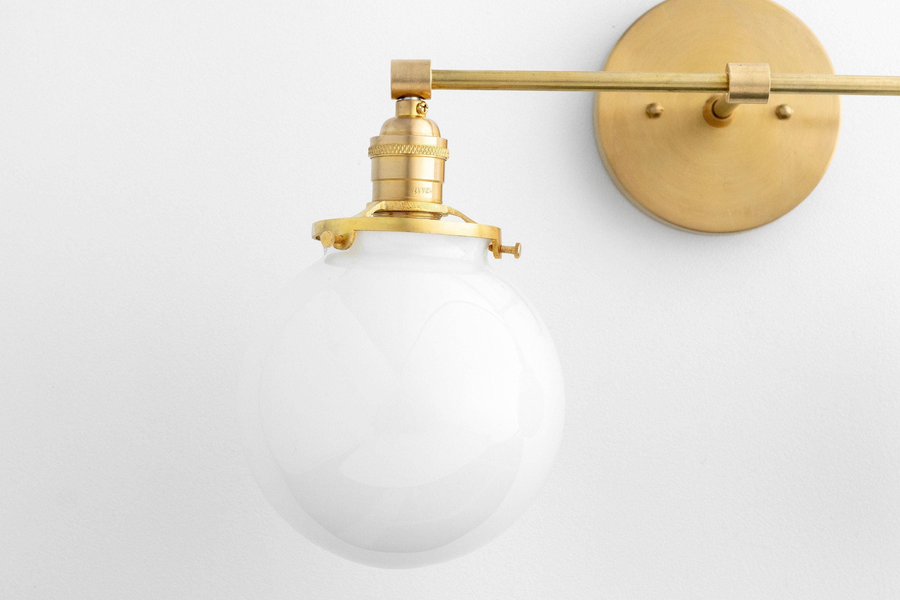 Lumio Globe Glass Globe Vanity Light - Modern Two Light Bathroom Sconce T309
