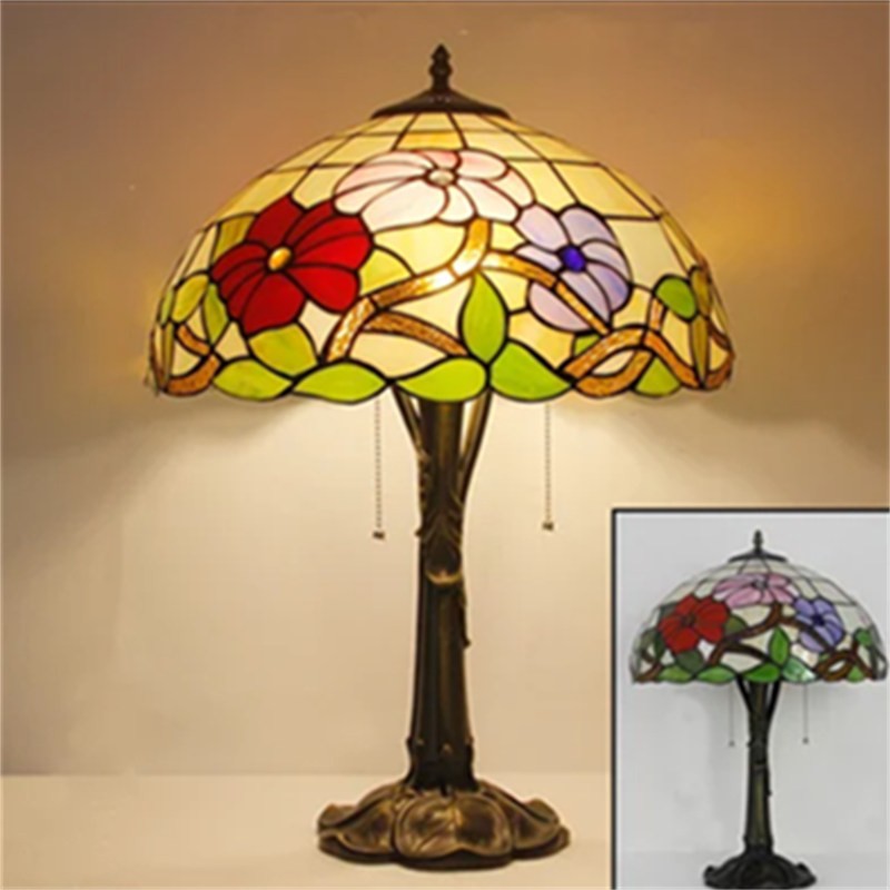 Painted Glass Table Light