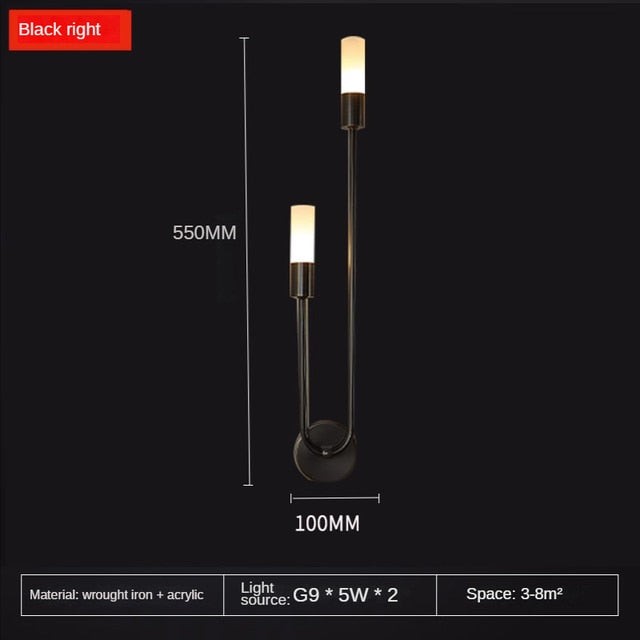 Modern Copper U-Shape Luster LED Wall Lamp M39