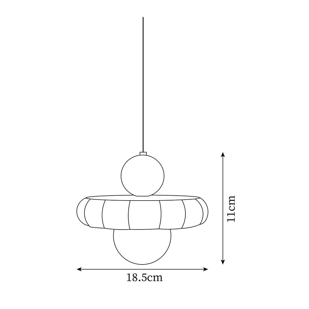 Cream Style Long Line Pumpkin Texture Pendant Lamp M173
