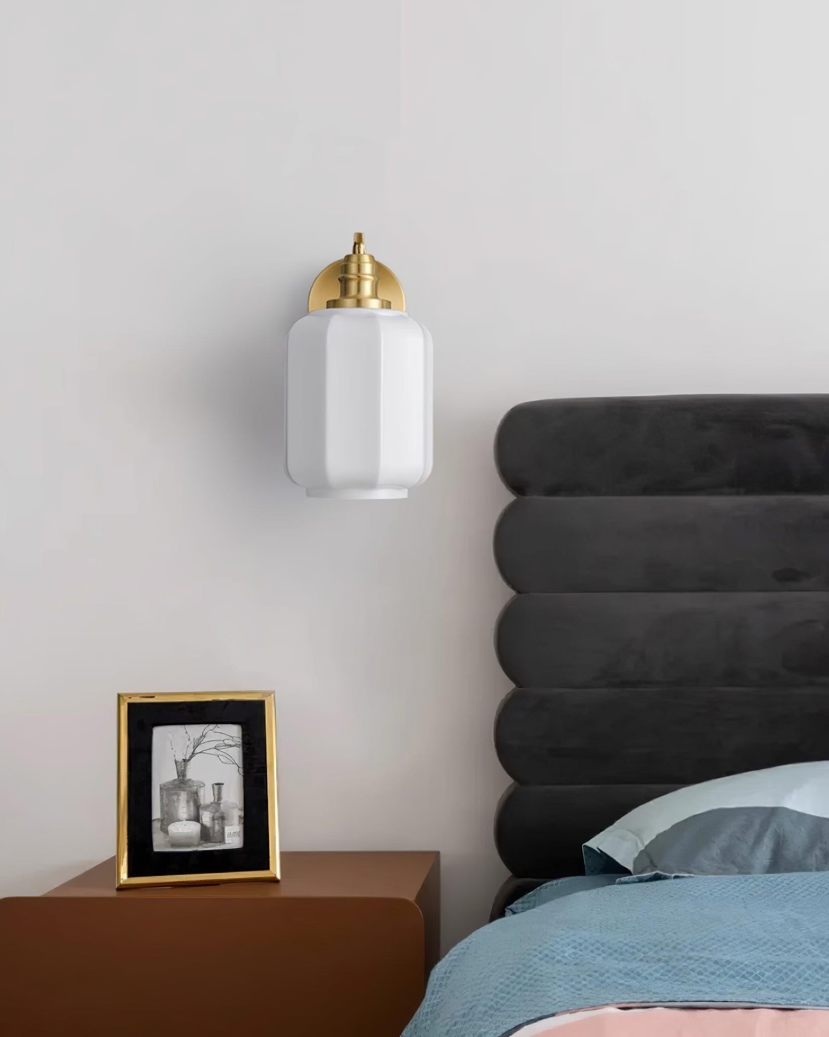 Retro Brass and Glass Wall Lamp M151